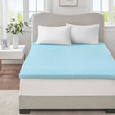 Twin Gel Memory Foam Hypoallergenic Cooling Mattress Topper - Blue
