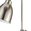 Metal Adjustable Table Lamp With Nickel Dome Shade - Nickel - HomeRoots - Table Lamps - Elite Enclave Home