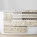 Asher - 22" x 58" Woven Texture Stripe Bath Rug - Gray - INK+IVY - Bath Rugs & Mats - Elite Enclave Home