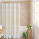 Spa Waffle - 36" x 72'' Shower Curtain With 3M Treatment - Cream - Madison Park - Shower Curtains - Elite Enclave Home