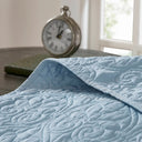 Quebec - Queen Reversible Bedspread Set - Blue