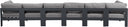 Nizuc - Outdoor Patio 6 Seat Modular Sofa With Gray Frame - Meridian Furniture - Stationary Sectionals- Elite Enclave Home