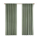Anaheim - Plaid Rod Pocket and Back Tab Curtain Panel With Fabric Lining - Green - Madison Park - Curtains & Drapes - Elite Enclave Home
