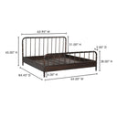Vivian - Queen Bed - Dark Brown - Moe's Home Collection - Platform Beds - Elite Enclave Home
