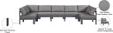 Nizuc - Outdoor Patio 7 Piece Modular Sectional With Gray Frame - Meridian Furniture - Stationary Sectionals- Elite Enclave Home
