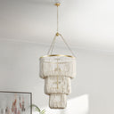 Amanda - Beaded Chandelier - White - Classic Home - Chandeliers - Elite Enclave Home