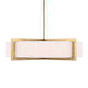 Cresson - 4 Light Drum Pendant - White / Gold - Uttermost - Pendant Lighting- Elite Enclave Home