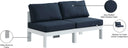 Nizuc - Outdoor Patio 2 Seat Armless Modular Sofa With White Frame - Meridian Furniture - Stationary Sectionals- Elite Enclave Home