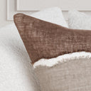 Bikram - 22" x 22" LN Pillow - Ivory / Mocha Cream - Classic Home - Accent Pillows - Elite Enclave Home