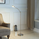 Adjustable LED Task Floor Lamp - Nickel - HomeRoots - Floor Lamps - Elite Enclave Home