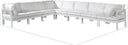 Nizuc - Outdoor Patio 8 Piece Modular Sectional With White Frame - Meridian Furniture - Stationary Sectionals- Elite Enclave Home