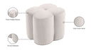 Clover - Ottoman - Meridian Furniture - Upholstered Ottomans - Elite Enclave Home