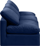 Indulge - Velvet 3 Seat Modular Armless Sofa - Meridian Furniture - Stationary Sectionals - Elite Enclave Home