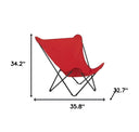 Outdoor Camping Chair - Red And Chrome
