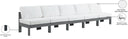 Nizuc - Outdoor Patio 5 Seat Modular Armless Sofa With Gray Frame - Meridian Furniture - Stationary Sectionals- Elite Enclave Home