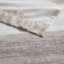 Saben - Stripe Print Shower Curtain - Taupe / Black