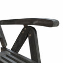 Distressed Outdoor Reclining Chair - Dark Gray