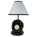 Baseball Themed Table Lamp - Brown