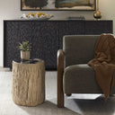 Arco - Petrified Wood Top Accent Table - Black / White - Uttermost - Accent Tables - Elite Enclave Home