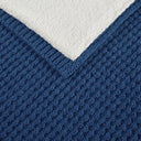 Rowan - Waffle Knit Chenille Throw - Navy Blue - Madison Park - Throws - Elite Enclave Home