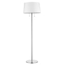 Traditional Shaped Floor Lamp With White Empire Shade - Chrome - HomeRoots - Floor Lamps - Elite Enclave Home