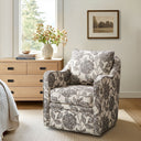 Brianne - Slub Weave Wide Seat Swivel Arm Chair - Multi - Madison Park - Swivel Chairs - Elite Enclave Home