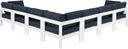 Nizuc - Outdoor Patio 7 Piece Modular Sectional With White Frame - Meridian Furniture - Stationary Sectionals- Elite Enclave Home
