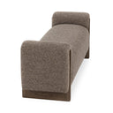 Classic Home Sierra Bench in Sand — plush cushioned seat with warm ash wood frame