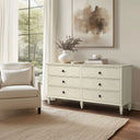 Victoria - 6 - Drawer Dresser (70") - Antique Cream - Madison Park Signature - Dressers - Elite Enclave Home