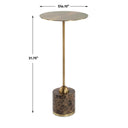 Verlin - Brass Drink Table - Black