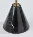 Marble And Metal Table Lamp With Beige Drum Shade - Black And Gold - HomeRoots - Table Lamps - Elite Enclave Home