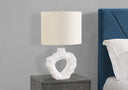 Novelty Table Lamp With Drum Shade - Cream - HomeRoots - Table Lamps - Elite Enclave Home