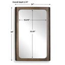 Fischer - Curved Edge Mirror - Gold Bronze