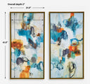 Casual Moments - Framed Abstract Art (Set of 2) - Blue