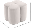 Clover - Ottoman - Meridian Furniture - Upholstered Ottomans - Elite Enclave Home