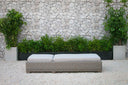 Chaise Lounge With Beige Cushion - Brown
