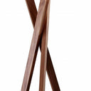 Solid Wood Tripod Floor Lamp With Drum Shade - Brown / White - HomeRoots - Floor Lamps - Elite Enclave Home