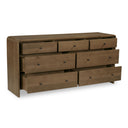Riley - 7 Drawer Dresser - Oak - Moe's Home Collection - Dressers - Elite Enclave Home