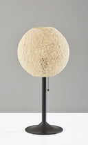 Metal Candlestick Table Lamp With Off - White Globe Shade - Antiqued Bronze - HomeRoots - Table Lamps - Elite Enclave Home