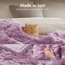 Ruched Fur - Throw - Purple - Madison Park - Throws - Elite Enclave Home