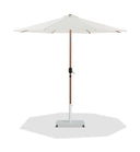 Fiji - Aluminum Patio Umbrella With Square White And Teak Base