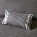 Hanae - Embroidered Oblong Decorative Pillow - Gray - N Natori - Throw Pillows - Elite Enclave Home