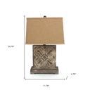 Vintage With Khaki Linen Shade Table Lamp - Brown - HomeRoots - Table Lamps - Elite Enclave Home