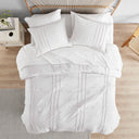 Porter - Twin/Twin Long Soft Washed Pleated Comforter Set - White