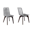 Solid Wood Outdoor Dining Chair (Set of 2) - Silver