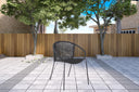 3 Piece Dining Set With Two Chairs - Gray And Black