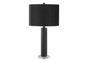 Metal And Acrylic Cylinder Table Lamp With Black Drum Shade - Black - HomeRoots - Table Lamps - Elite Enclave Home