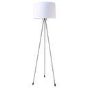 Tripod Floor Lamp With White Drum Shade - White - HomeRoots - Floor Lamps - Elite Enclave Home