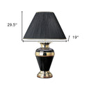 Table Lamp With Black Classic Empire Shade - Black And Gold