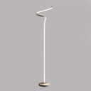 LED Novelty Curvy Spiral Floor Lamp - White - HomeRoots - Floor Lamps - Elite Enclave Home
